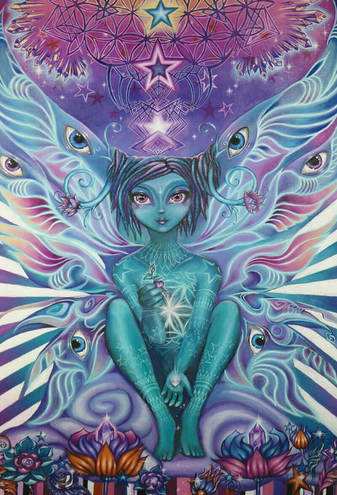 Beyond Lemuria Oracle Cards Pocket Edition by Izzy Ivy, Blue Angel