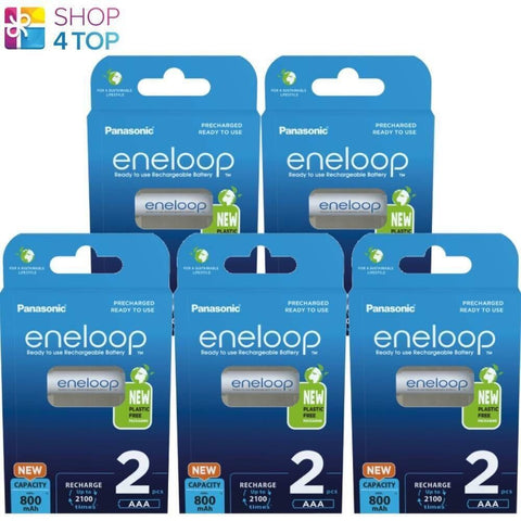 10 Panasonic Aaa Eneloop Eco Friendly Lr03 Rechargeable Batteries 800Mah 2Bl NEW
