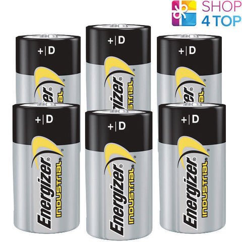 6x Energizer D Alkaline 1.5V Industrial LR20 Batteries Bulk Pack
