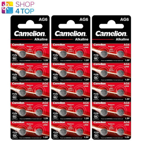 30 Camelion Lr921 Alkaline Batteries Lr69 371 No Mercury 1.5V 10Bl Exp 2028 NEW