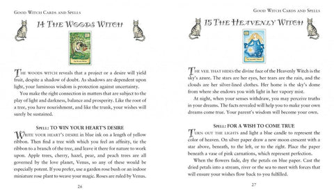 Modern Wiccan Box of Spells Card Deck & Guide Book Set with Velvet Bag