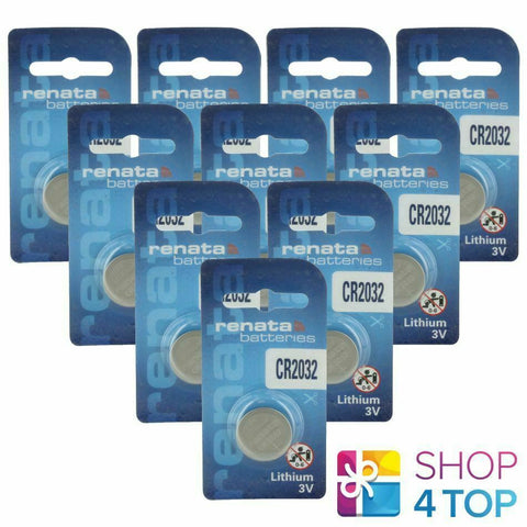 10 Renata Cr2032 Lithium Batteries 3V Cell Coin Button Dl2032 Exp 2030 NEW