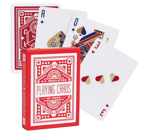 2 Dkng Red Wheel Decks Playing Cards Magic Tricks Poker USa Art Of Play Aop006