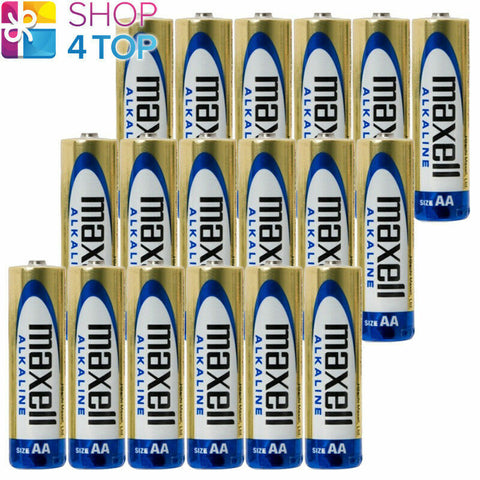 18x Maxell AA 1.5V Alkaline Batteries LR6 R6 MN1500 E91 Bulk Pack