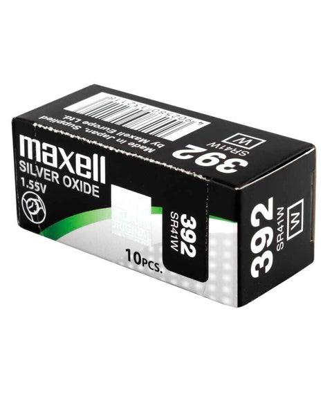 5x Maxell 392 SR41W Silver Oxide 1.55V Watch Coin Cell Batteries