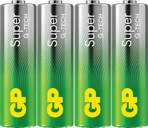 15 Gp Super Alkaline Aa Batteries G-Tech Lr6 1.5V No Mercury 5Bl Pack Exp 2034