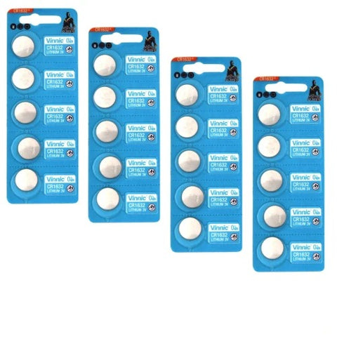 20x Vinnic CR1632 3V Lithium Coin Cell Button Batteries DL1632