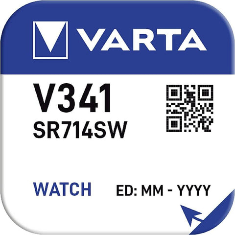 2 Varta 341 Sr714Sw Batteries Silver 1.55V Watch Coin Cell Expiration 2024 11