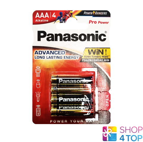 4 Panasonic Alkaline Pro Power Aaa Lr03 Batteries Blister 1.5V Am4 Mn2400 NEW