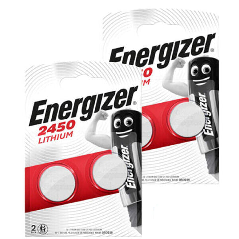 4x Energizer CR2450 3V Lithium Coin Cell Batteries DL2430 BR2430
