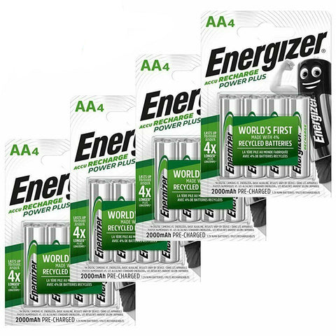 16x Energizer Power Plus AA 2000mAh NiMH Rechargeable Batteries 1.2V