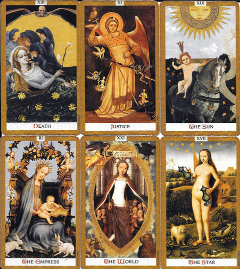 Golden Tarot Deck Kat Black 78 Cards US Games with Velvet Bag