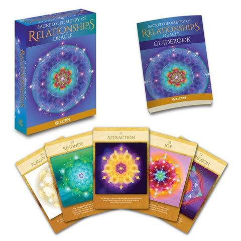 Sacred Geometry of Relationships Oracle Deck 44 Cards Guidebook & Velvet Bag