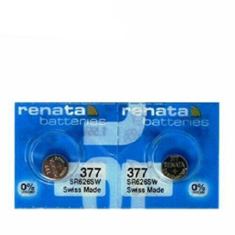 2x Renata 377 SR626SW 1.55V Silver Oxide Watch Batteries Swiss Made