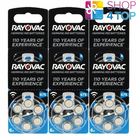 36 Rayovac Acoustic Special Size 675 Mf Pr44 Hearing Aid Batteries 1.45V Zinc
