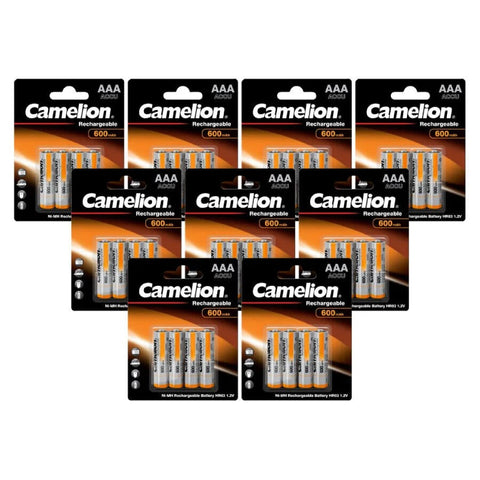 36x Camelion AAA 600mAh Ni-MH 1.2V Rechargeable Batteries HR03 Micro