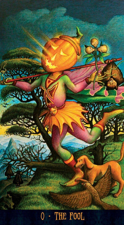 Jack O'Lantern Tarot Deck by Lo Scarabeo with Velvet Bag & Guidebook