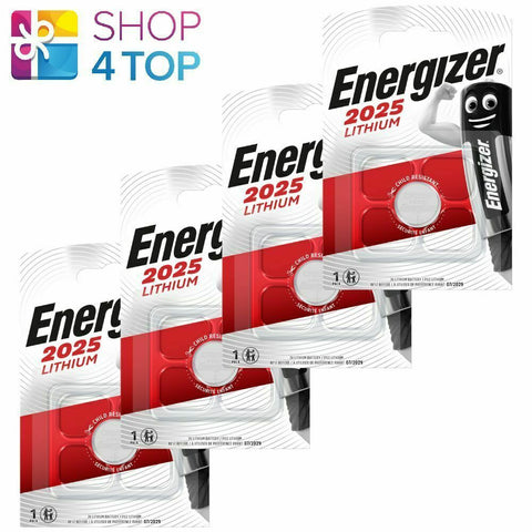 4 Energizer Cr2025 Lithium Battery Blister 3V Coin Cell Dl2025 Exp 2032 NEW
