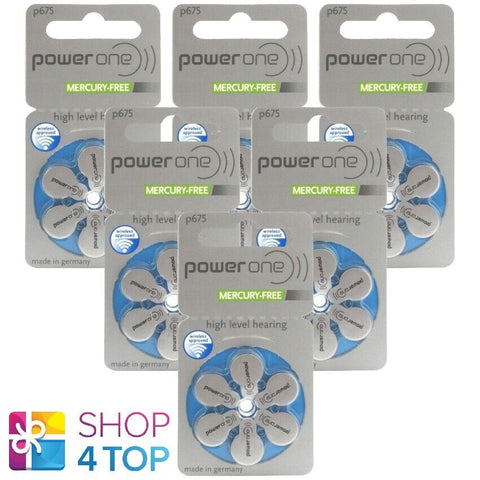 36 Power One Varta Size 675 Pr44 Hearing Aid Batteries 1.45V Zinc NEW