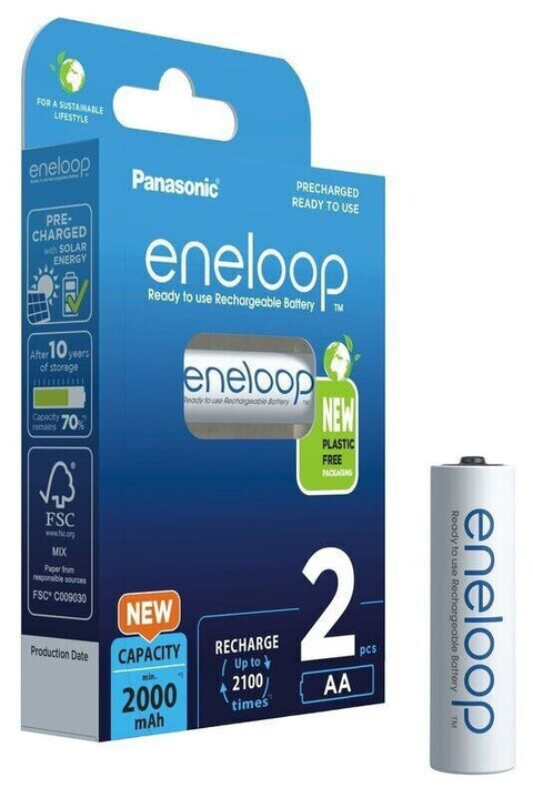 12 Panasonic Aa Eneloop Eco Friendly Lr6 Rechargeable Batteries 2000Mah 2Bl NEW