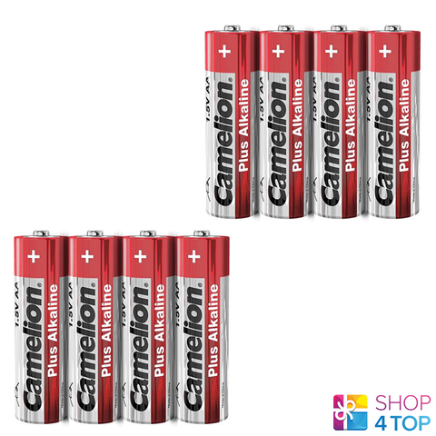 8 Camelion Aa Plus Alkaline Batteries Lr06 Mn1500 Am3 E91 1.5V 4Sh NEW