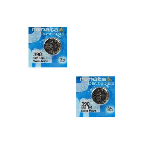 2x Renata 390 SR1130SW 1.55V Silver Oxide Watch Batteries