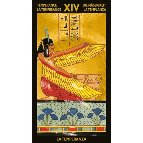 Nefertari Tarot Deck Egyptian Gold Foil 78 Cards with Velvet Bag Lo Scarabeo