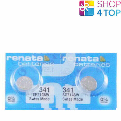 2 Renata 341 Sr714Sw Batteries Silver 1.55V Watch Battery NEW