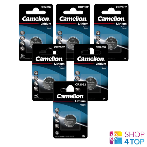 6 Camelion Cr2032 Batteries Lithium 3V Coin Cell Cr2032-Bp1 1Bl Exp 2031 NEW