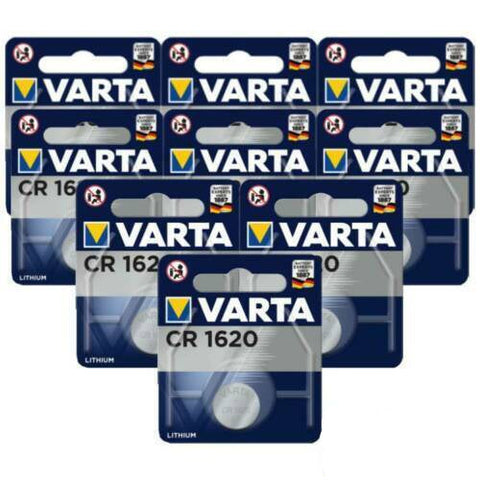 9x Varta CR1620 3V Lithium Coin Cell Batteries 70mAh for Watch Remote