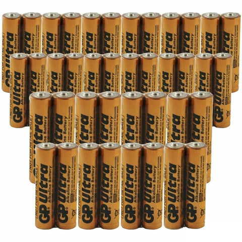 40x GP Ultra AAA LR03 1.5V Alkaline Batteries Industrial Bulk Pack
