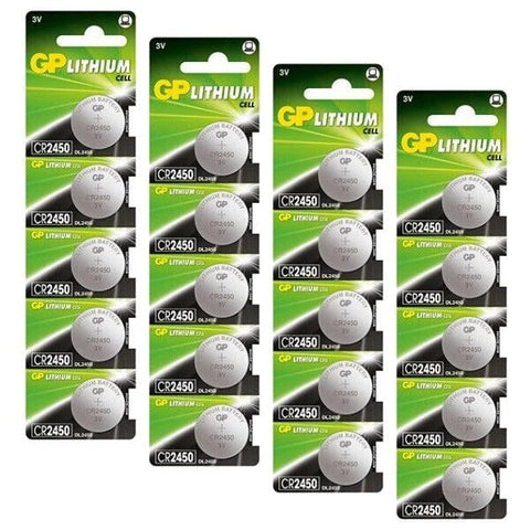 20x GP CR2450 3V Lithium Coin Cell Button Batteries DL2450 ECR2450