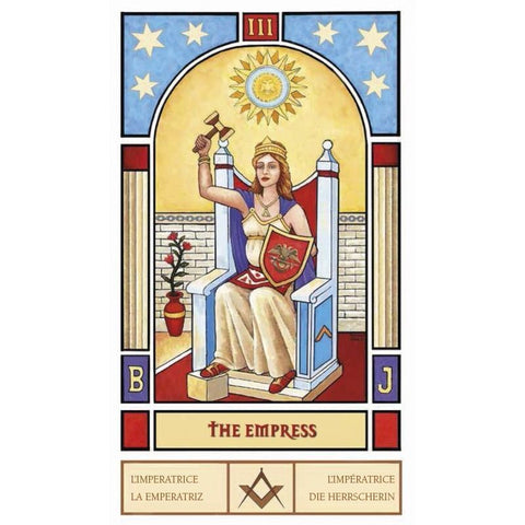 Masonic Tarot Deck by Diaz Silva Lo Scarabeo 78 Cards with Velvet Bag