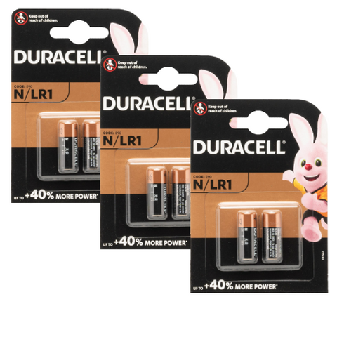 6x Duracell LR1 1.5V Alkaline N Batteries KN AM5 4001 MN9100 E90