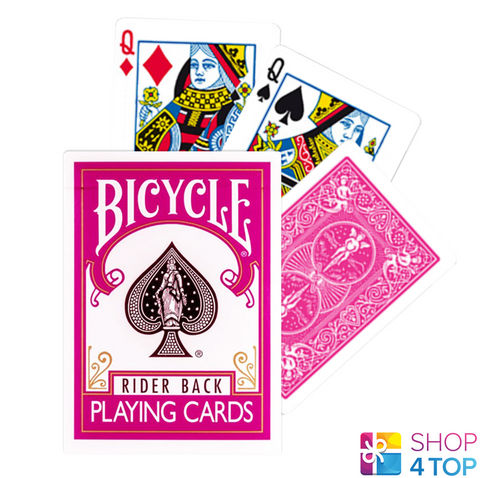 Bicycle Fuchsia Rider Back Pink Playing Cards Deck Magic Tricks USa USpcc NEW