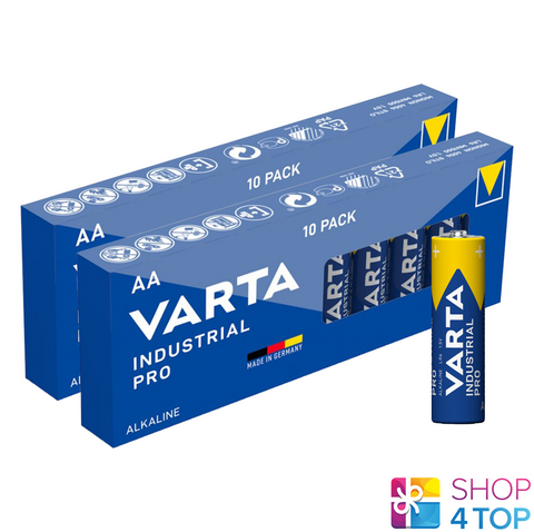 20x Varta Industrial Aa R6 Batteries Alkaline 1.5V Mn1500 Am3 E91