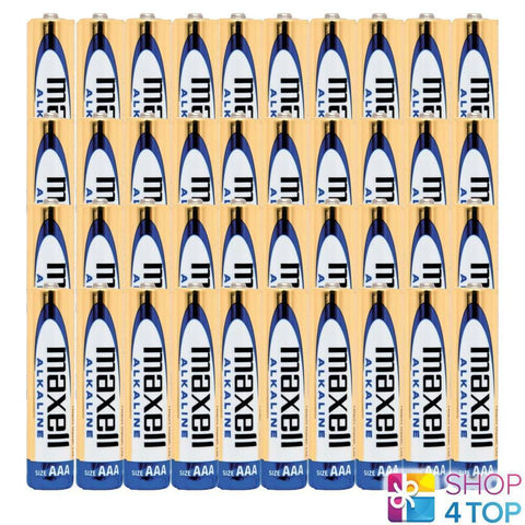 40x Maxell AAA Alkaline Batteries 1.5V LR03 MN2400 Bulk Pack