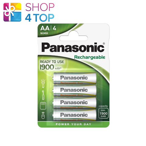 4x Panasonic AA 1900mAh NiMH Rechargeable Batteries 1.2V Ready to Use