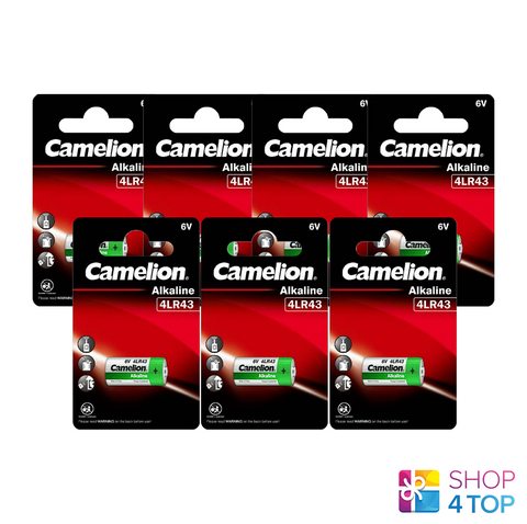 7 Camelion 4Lr43 Alkaline Batteries Special For Camera Px27 6V NEW