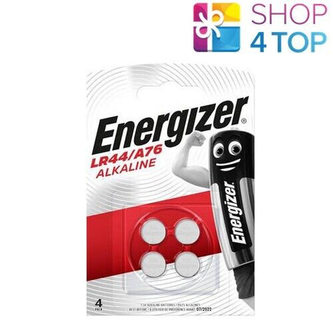 4 Energizer Alkaline Lr44 A76 Batteries 1.5V G13 Ag13 NEW