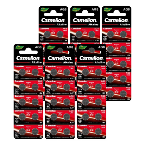 60x Camelion LR1120 AG8 1.5V Alkaline Button Batteries LR55 191 391 SR1120W