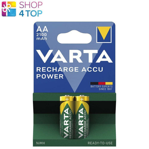 2x Varta Recharge Accu Power AA 2100mAh NiMH 1.2V Rechargeable Batteries