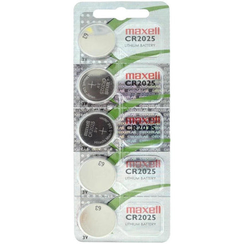 10x Maxell CR2025 3V Lithium Coin Cell Batteries Hologram Pack
