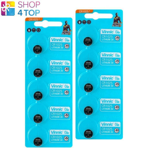 10x Vinnic CR1025 3V Lithium Coin Cell Button Batteries for Devices