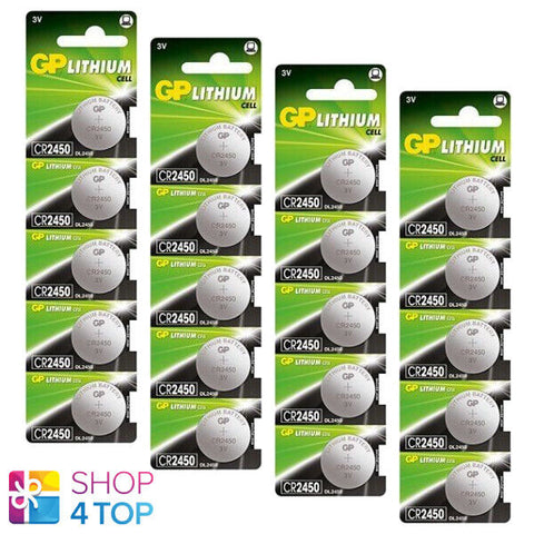 20 Gp Lithium Cell Cr2450 Batteries Dl2450 3V Coin Cell Button Exp 2033 5Bl NEW