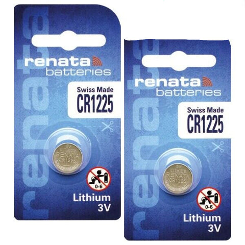 2x Renata CR1225 3V Lithium Coin Cell Battery BR1225 Swiss Made