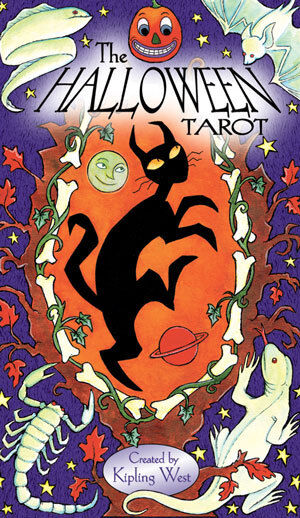 Halloween Tarot Deck by Kipling West 78 Cards US Games with Velvet Bag