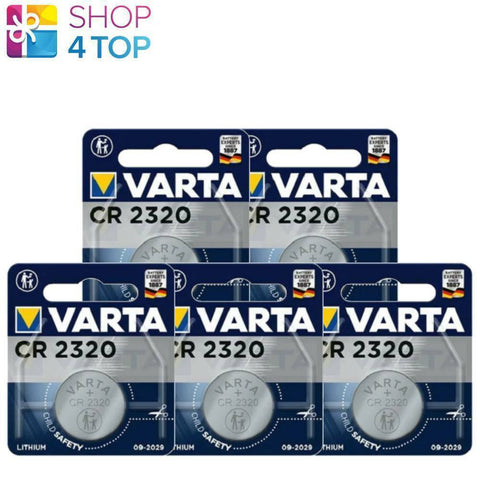 5 Varta Cr2320 Lithium Coin Cell Batteries 3V 135Mah No Mercury Exp 2032 1Bl NEW