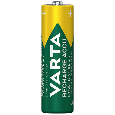 6x Varta Recharge Accu Power AA 2600mAh NiMH 1.2V Rechargeable Batteries