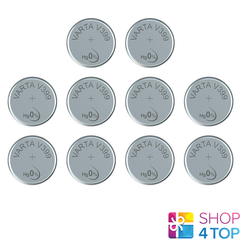 10 Varta 399 Sr927W Battery Silver 1.55V Coin Button Cell Watch NEW